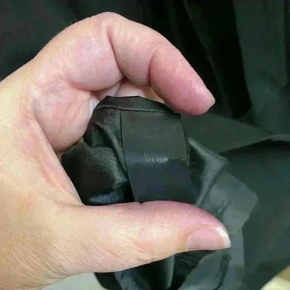 Calvin Klein Button Down Cap Sleeves stand collar  Belted Black Career Dress - Picture 11 of 12